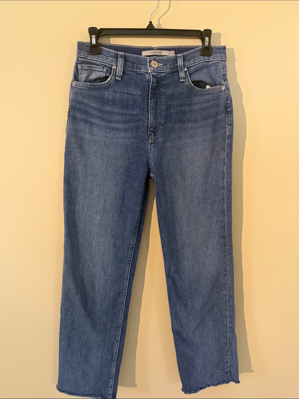Hudson Jeans Straight Leg in Medium Blue Wash